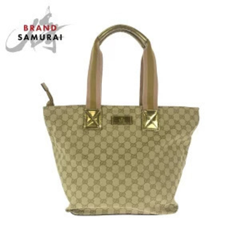 Gucci Sherry tote bag shoulder beige pink gold GG canvas leather